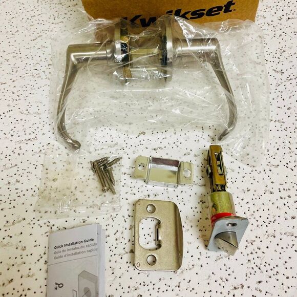 Kwikset Burbank Passage Door Lever Set 407BBL 15 - Picture 11 of 13